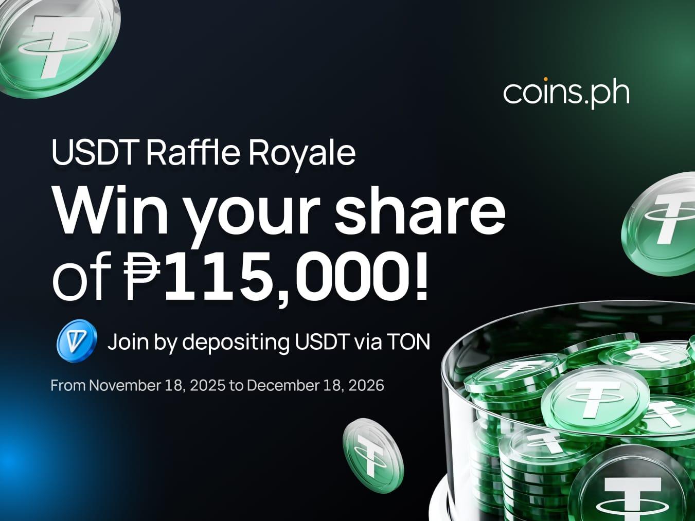 USDT Raffle Royale: Win Your Share of ₱115,000!